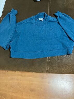 Gymshark Teal-Blue Cropped Sweatshirt